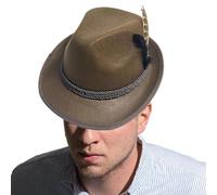 Hat Oktoberfest - Cappello Da Campione Di Caccia | Testa Di Copricapo Tradizionale Tiroleo | Cappello Bavarese Con Piuma | UNISEX Oktoberfest Costume Per Adulti Perfetti Per Il Gioco Di Ruolo Di Hallo