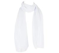 Hat To Socks Scialle in Raso e Chiffon Trasparente da Donna (Bianco)