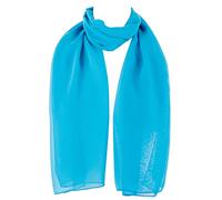 Hat To Socks Scialle in Raso e Chiffon Trasparente da Donna (Turchese)