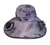 Hat with Fans - Solar Power USB Wide Brim Hat with Fan