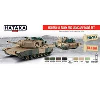 Hataka Hobby Red Line AS67 - Modern US Army and USMC AFV Paint Set