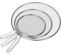 HATANSE 3 Pezzi Paraschizzi Padella Paraspruzzi in Acciaio Inox con Manico Coperchio Antischizzo Paraschizzi Cucina Diametro 19 cm 25 cm 33 cm per Molte Padelle