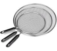 HATANSE 3 Pezzi Paraschizzi Padella Paraspruzzi in Acciaio Inox con Manico Coperchio Antischizzo Paraschizzi Cucina Diametro 19 cm 25 cm 29 cm per Molte Padelle