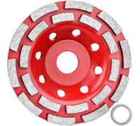 HATANSE Mola a Tazza Diamantata 125 mm x 22,23 mm Disco Diamantato per Cemento, Pietra Naturale, Adesivo per Piastrelle in Muratura, Rosso
