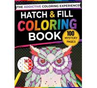 Hatch & Fill Coloring Book: Creative Mystery Coloring Puzzles with Symbols, Color Codes, and Relaxing Patterns for Adults and Teens