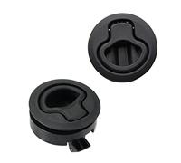 Hatch Flush Pull Chiusura Chiusura a Scatto per Imbarcazione Serratura a Scatto Chiusura a Scatto Nero Maniglia Rotonda da Incasso Inossidabile per Boccaporto per Marinaio Armadietto Yacht 2 Pcs