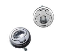 Hatch Flush Pull Chiusura Chiusura a Scatto per Imbarcazione Serratura a Scatto Chiusura a Scatto Silver Maniglia Rotonda da Incasso Inossidabile per Boccaporto per Marinaio Armadietto Yacht 2 Pcs