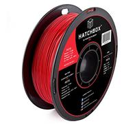 HATCHBOX 3D PETG-1KG1.75-RED PETG - Filamento per stampante 3D, precisione dimensionale +/- 0,05 mm, bobina da 1 kg, 1,75 mm, rosso