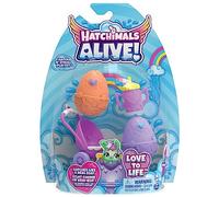HATCHIMALS Alive, Confezione con Due Uova Che Si schiudono con l’Acqua e Passeggino, Giocattoli per Bambine e Bambini dai 3 Anni in su
