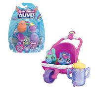 Hatchimals alive, confezione con due uova che si schiudono con l’acqua e passeggino, giocattoli per bambine e bambini dai 3 anni in su