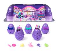 Hatchimals Alive, Neon Rainbow, Egg Carton-speelgoed met 5 minifiguren in eieren