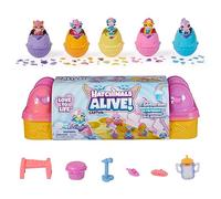 HATCHIMALS Uovo vivo, rosa e giallo, giocattolo in cartone con 6 mini figure in uova da schiudere, 11 accessori, giocattoli per bambini per ragazze e ragazzi dai 3 anni in su
