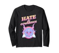 Hate Lies Cowardice (Grafica Cute Little Devil) Maglia a Manica