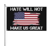Hate WillMake US Great Flags 3x5 FT 3 strati bifacciale vivace bandiera da giardino per feste parate bandiera da cortile striscione da prato insegna