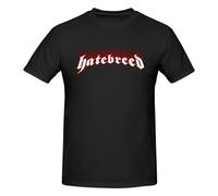 Hatebreeds - Maglietta da uomo in cotone, a maniche corte, girocollo, alla moda, colore: nero, Nero , XL