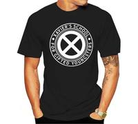 HATEBUTN Xaviers School for Gifted Youngsters Men T Shirt Casual Tshirt Funny Print T-Shirt 100% Cotton Short Sleeve Tshirts Black XL