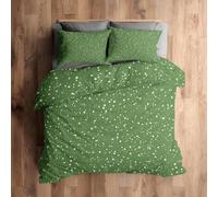 HATEGE Set Copripiumino Matrimoniale Pois, Copripiumino Double Face Verde Biancheria da Letto in Microfibra, 3D Copripiumini 230x220 cm e 2 Federe 6998-ABC