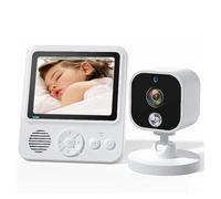 Hatem Monitor Wireless per Bambini da 2,8 Pollici con Fotocamera Audio Bidirezionale Videocitofono Babyphone Schermo IPS Videotelefono per Bambini Baby Nanny - Spina UE