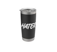 Hater Tipografia semplice e divertente Bicchiere termico in acciaio inox doppia parete