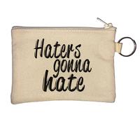 Haters Gonna Hate Portamonete Portachiavi Beige