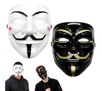 HATFRYF Maschere horror di Halloween, 2 maschere per feste cosplay, maschera horror spaventosa, per feste in costume, cosplay, per adulti, 19 x 17 cm