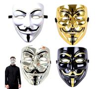 HATFRYF Maschere horror di Halloween, 4 maschere per feste cosplay, maschera spaventosa horror, accessori per feste in costume, cosplay, per adulti, 21,5 x 17,5 cm