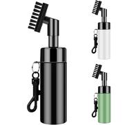 HATFRYF Spazzola per mazze da golf, pulizia mazze da golf, spazzola per acqua da golf con bottiglia spray, detergente per palline con bottiglia d'acqua estrusiva, regalo per ragazzi e ragazze, nero