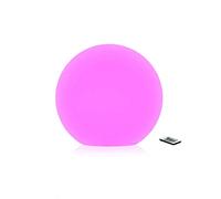 Hathdia Lampada a sfera LED da 15,2 cm, multicolore, ricaricabile, impermeabile, dimmerabile, con telecomando, per casa, giardino, patio, feste, bar