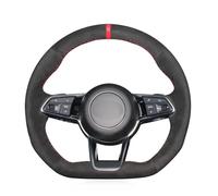 HATHWAY Adatto per Audi TT (FV/8S) 2014-2022, coprivolante cucito a mano, coprivolante antiscivolo in pelle scamosciata nera