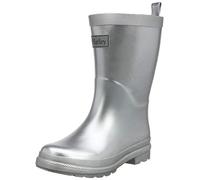 Hatley Printed Wellington Rain Boots - Stivali di Gomma Bambina, Grigio (Silver Shimmer 020), 22 EU