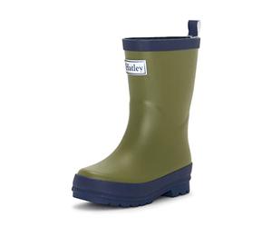 Hatley Regenstiefel Classic Wellington Rain Boot, Barca della Pioggia Unisex-Bimbi 0-24, Grün & Marine-Forest Green & Navy, 20 EU