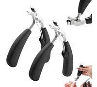 Hatmeo Modern Stainless Steel Large Opening Nail Clippers, Hatmeko Nailmaster Pro, Hatmeko Nail Clippers, Splash Proof Large Toe Nail Clippers for Thick Nails for Adult Men Women Seniors (Silver*2)