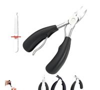 Hatmeo Modern Stainless Steel Large Opening Nail Clippers, Nail Clippers For Anti-Splash, Thick Toenail Clippers For Seniors, Wide Jaw Fingernail Clippers For Adult Men Women (Pointed)
