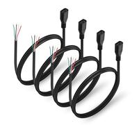 HATMINI 4 pezzi Micro USB maschio a 4 pin Cavo dati di alimentazione USB Cavo a treccia fai-da-te per apparecchiature USB installate o riparazione di ricambio Cavo fai-da-te (micro femmina)
