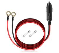 HATMINI Cavo di prolunga per presa accendisigari maschio a terminale ad anello O, 3 m, 14 AWG, 20 A, 12 V/24 V, resistente cavo maschio per accendisigari, terminale ad anello da 8 mm