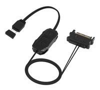 HATMINI Controller ARGB da 5 V, 3 pin, alimentazione SATA, telecomando ARGB Light Stripe, modalità di luce integrata, controllo manuale degli effetti luminosi, per schede madri o dispositivi ARGB fai
