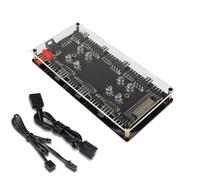 HATMINI Hub RGB e PWM, hub ARGB a 8 vie, 12 V, 4 pin, ventola di raffreddamento a 8 vie, 3 pin/4 pin, hub PWM con guscio in acrilico e adesivo 3M, utilizzato per espandere la ventola della scheda