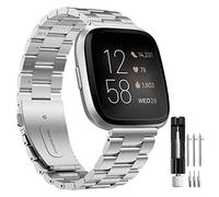 Hatolove Cinturini Compatibile per Fitbit Versa 2, Fitbit Versa, Fitbit Versa Lite, Cinturino in Acciaio Inossidabile in Metallo Cinturino Compatibile con Fitbit Versa 2, Versa Lite, Versa