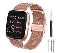 Hatolove Cinturino in Acciaio Inossidabile per Fitbit Versa 2/Versa/Versa Lite/SE Uomini e Donne