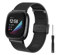 Hatolove Cinturino in Acciaio Inossidabile per Fitbit Versa 3/4 e Sense/Sense 2 - Uomini e Donne