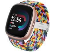 Hatolove Cinturino per Fitbit Versa 4, Cinturini in Elegante e Confortevole Elastico Traspirante con Fibbia Regolabile in Acciaio Inox per Fitbit Versa 4, Fitbit Versa 3, Fitbit Sense 2, Fitbit Sense