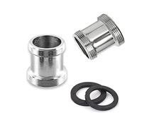 HATOOLHA® 2 adattatori per rubinetto in ottone, filettatura NPT da maschio a maschio da 22 mm, connettore aeratore per rubinetto del lavandino, adattatore per depuratore d'acqua (M16 - M22)