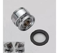 HATOOLHA® 2 pezzi Adattatore Rubinetto Girevole, Adattatore Rubinetto Filettatura in Ottone a 360 Gradi, Connettore Aeratore (Filettatura Maschio a Maschio, G1/2" - 22mm)