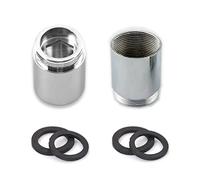 HATOOLHA Set di 2 adattatori per rubinetto in ottone, prolunga per rubinetto, 22 mm femmina a 22 mm maschio filettato per depuratore d'acqua, colore: argento 8120XTKJ