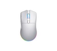 HATOR Pulsar 3 - Mouse da gioco wireless, 11.000 DPI, 2.4 GHz/Bluetooth/USB, 68 g, RGB, PTFE, cavo paracord, switch ottici 100 m, Windows/Mac/Linux, colore: Bianco