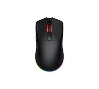 HATOR Pulsar 3 - Mouse da gioco wireless, 11.000 DPI, 2,4 GHz/Bluetooth/USB, 68 g, RGB, PTFE Glider, cavo paracord, interruttori ottici 100 m, Windows/Mac/Linux, nero
