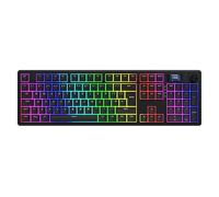 HATOR Skyfall 100 Pro - Tastiera meccanica da gioco wireless con interruttori meccanici silenziosi, sostituibile a caldo, RGB, montaggio a guarnizione, schermo TFT, 1000 Hz, 2,4 GHz/Bluetooth/USB-C