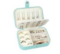 Hatori Portagioie da viaggio, in pelle PU, piccolo organizer per gioielli per donne e ragazze, mini custodia portatile da viaggio, per orecchini, anelli, collane, bracciali