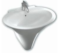 Hatria Sculture lavabo 77x58.5 cm ovale a parete bianco lucida YR3701