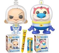 Hat's Off Bugs Pop! Looney Tunes Bugs Bunny Exclusive Figure Bundled with Show Outfit Rabbit + Diamond Character in Fruit Hat + Comic Ball Cartoon Trading Cards Pack 3 Items